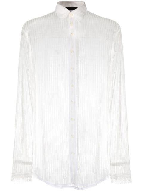 sheer lace long-sleeve shirt by DSQUARED2