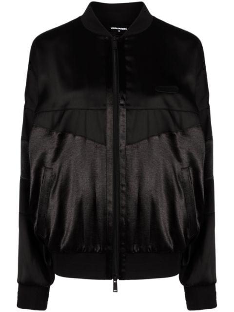 shine-effect bomber jacket by DSQUARED2