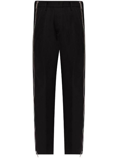 side zip-up virgin wool trousers by DSQUARED2