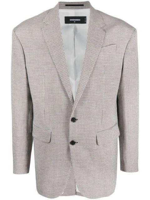 single-breasted checked jacket by DSQUARED2