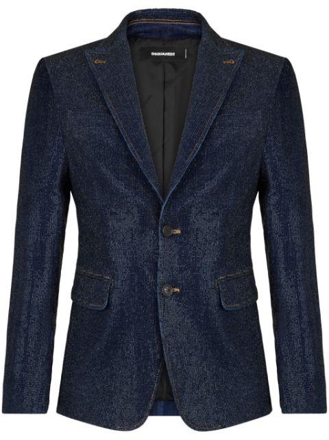 single-breasted denim blazer by DSQUARED2