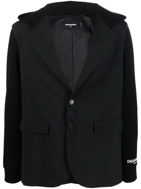 single-breasted hoodied blazer by DSQUARED2