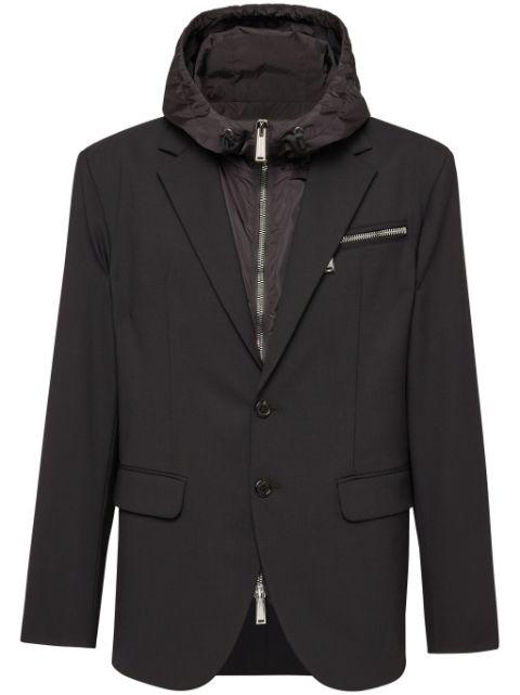 single-breasted hoodied blazer by DSQUARED2