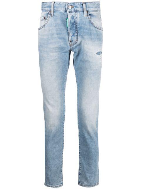 skinny washed denim jeans by DSQUARED2