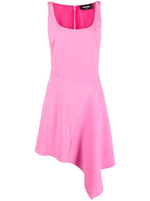 sleeveless asymmetric minidress by DSQUARED2