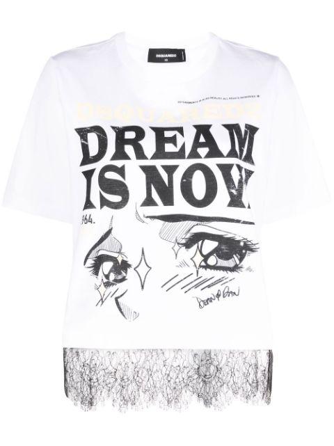 slogan graphic-print T-shirt by DSQUARED2