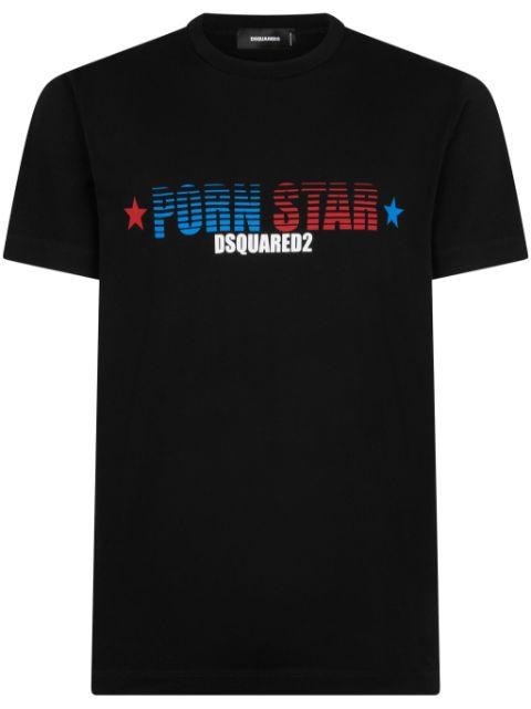 slogan-print cotton T-shirt by DSQUARED2