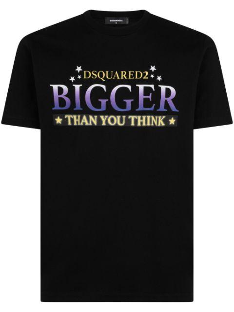 slogan-print cotton T-shirt by DSQUARED2