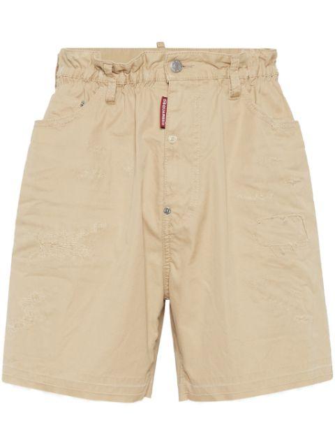 stitched cotton shorts by DSQUARED2