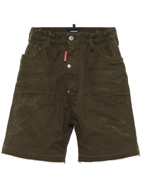 stitched cotton shorts by DSQUARED2