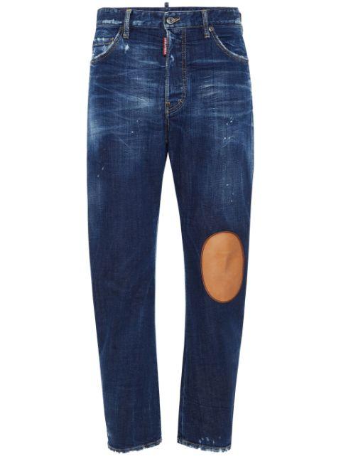 stretch-cotton tapered jeans by DSQUARED2