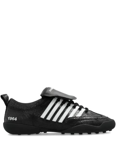 stripe-detail leather sneakers by DSQUARED2