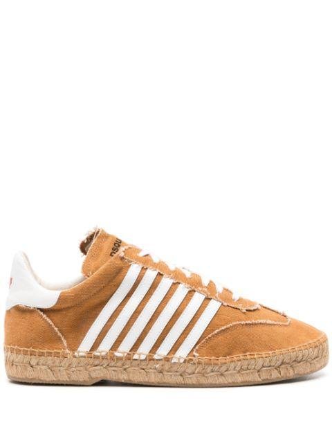 stripe-detailed lace-up espadrilles by DSQUARED2