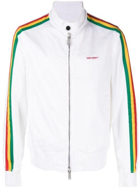 stripe-trim bomber jacket by DSQUARED2