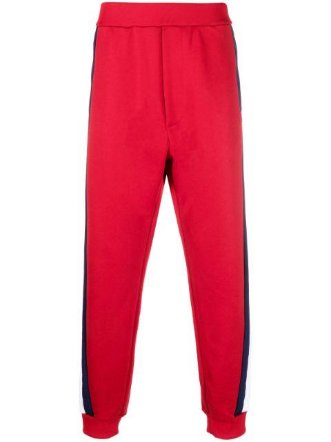 striped cotton-blend track pants by DSQUARED2