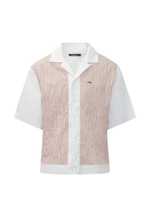 striped crinkled-effect shirt by DSQUARED2