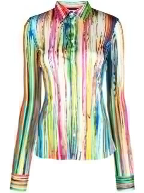 striped long-sleeve shirt by DSQUARED2