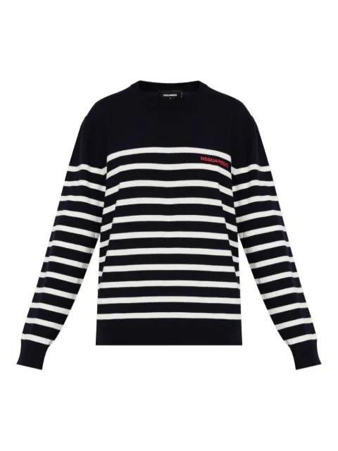 striped-pattern wool sweater by DSQUARED2
