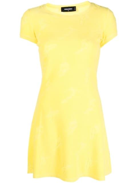 surfer-jacquard skater dress by DSQUARED2