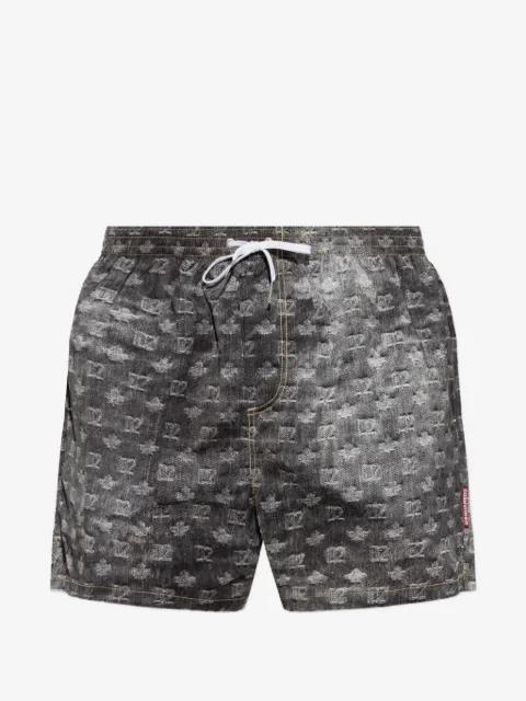 swim shorts with monogram by DSQUARED2