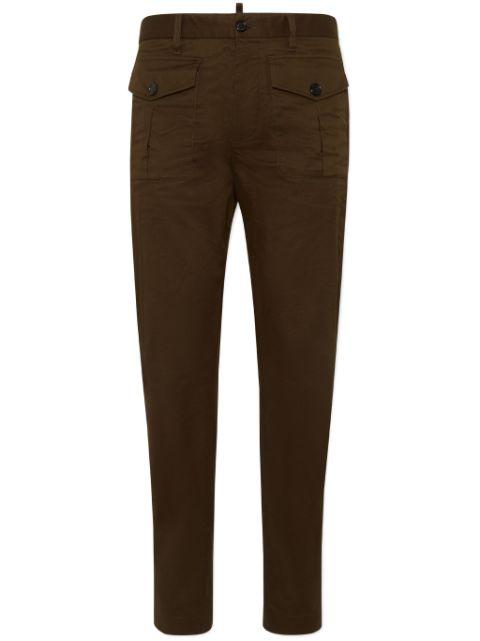 tapered leg cotton trousers by DSQUARED2