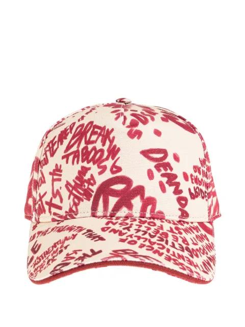 text-print baseball cap by DSQUARED2