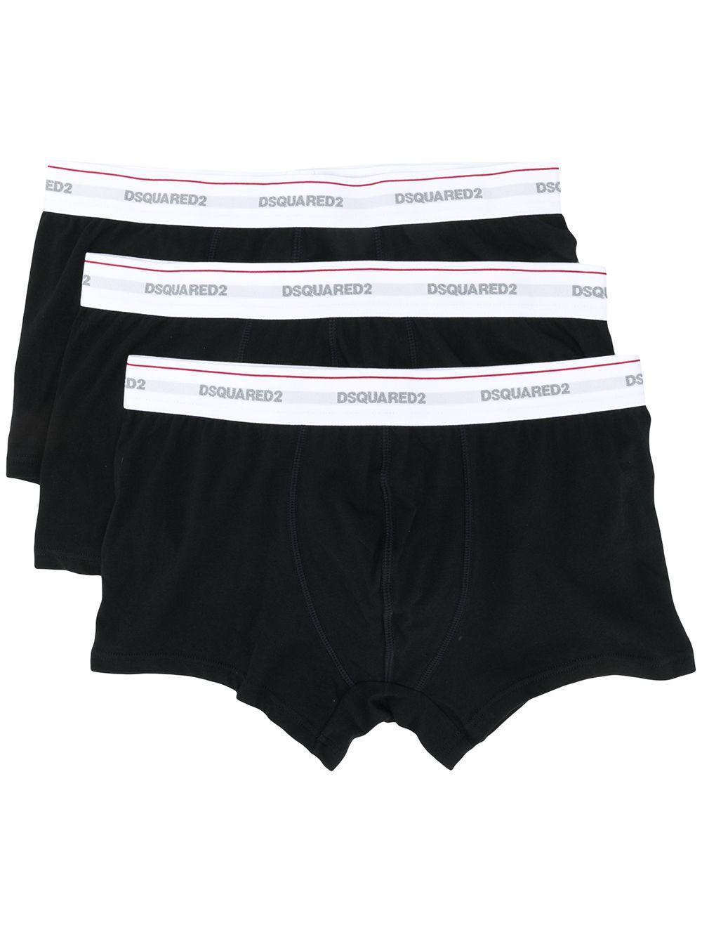three-pack logo boxers by DSQUARED2
