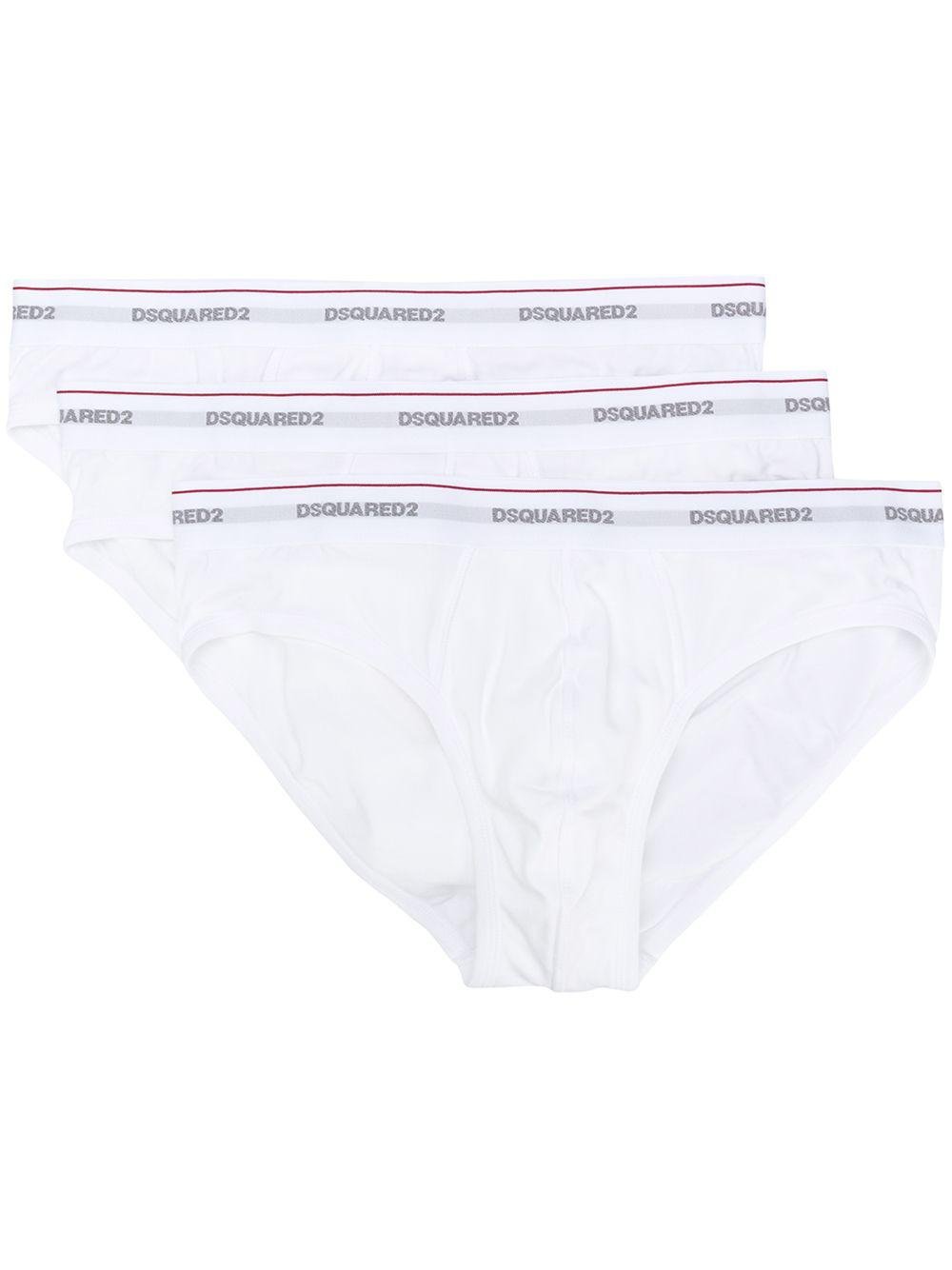 three-pack logo briefs by DSQUARED2