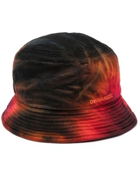 tie-dye embroidered-logo bucket hat by DSQUARED2