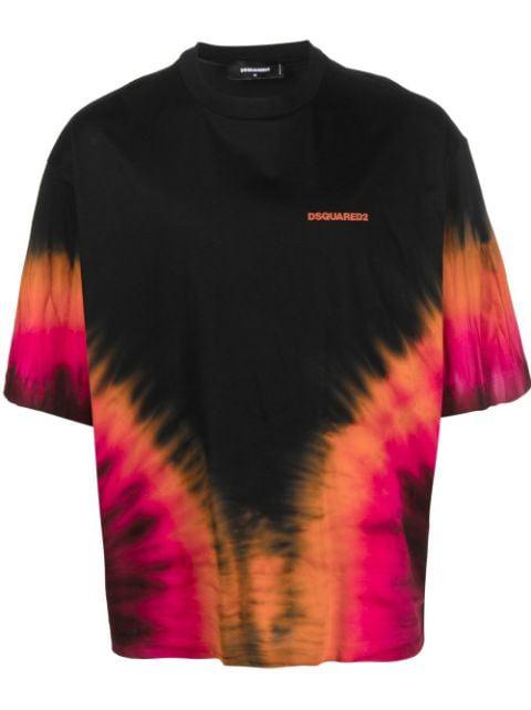 tie-dye logo-print T-shirt by DSQUARED2