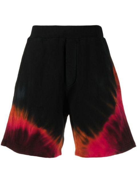 tie-dye track shorts by DSQUARED2