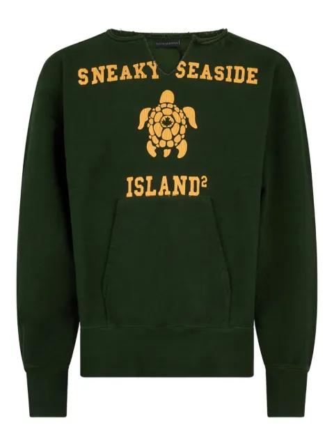 turtle graphic crewneck by DSQUARED2