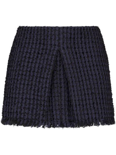 tweed frayed-hem miniskirt by DSQUARED2