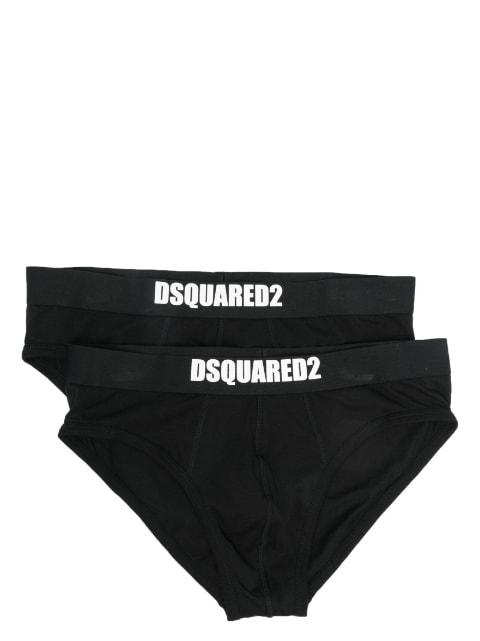 two-pack logo-waistband briefs by DSQUARED2