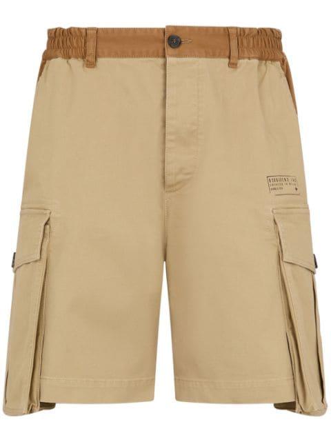 two-tone cargo shorts by DSQUARED2