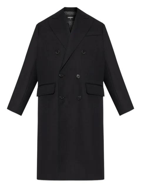 virgin wool double-breasted coat by DSQUARED2
