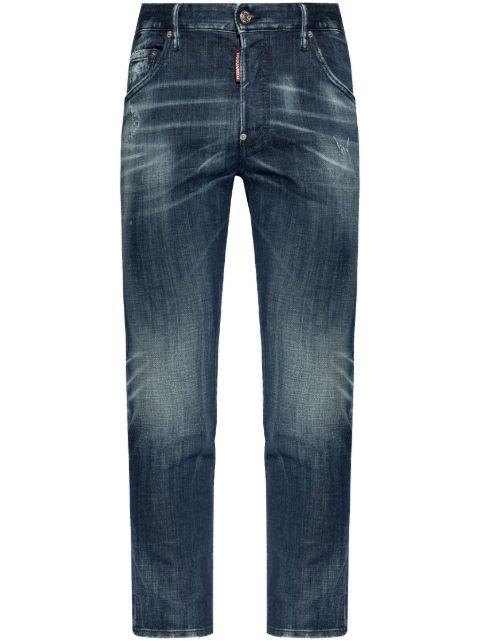 whiskering-effect skinny jeans by DSQUARED2