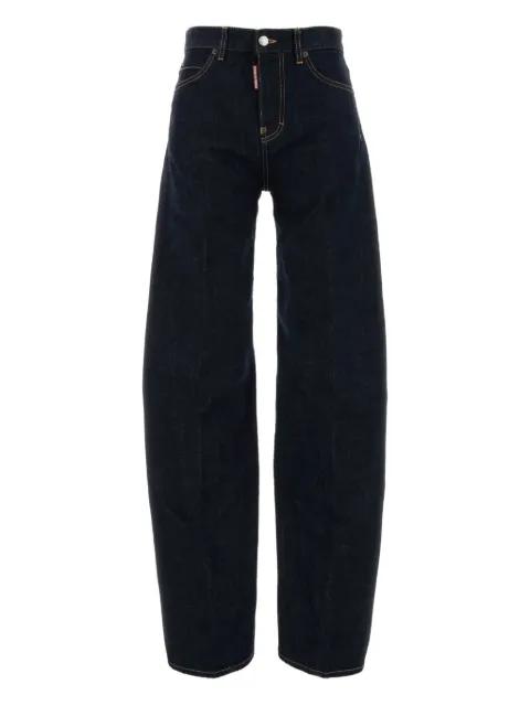 wide-leg cotton-blend jeans by DSQUARED2