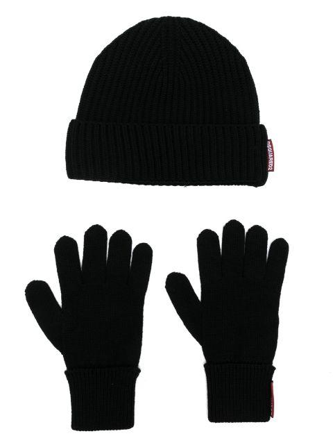 wool beanie and gloves set by DSQUARED2