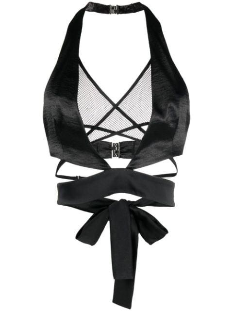 wrap-around halter-neck top by DSQUARED2