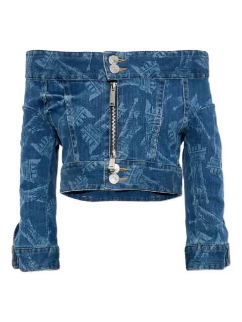 x Vaquera off-shoulder zip-fastening jacket by DSQUARED2