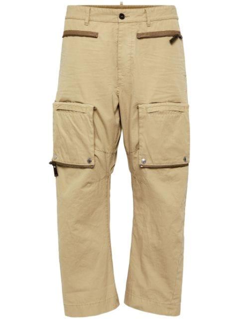 zip-detail straight-leg cargo trousers by DSQUARED2