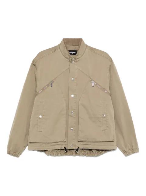 zip-pocket button-fastening jacket by DSQUARED2