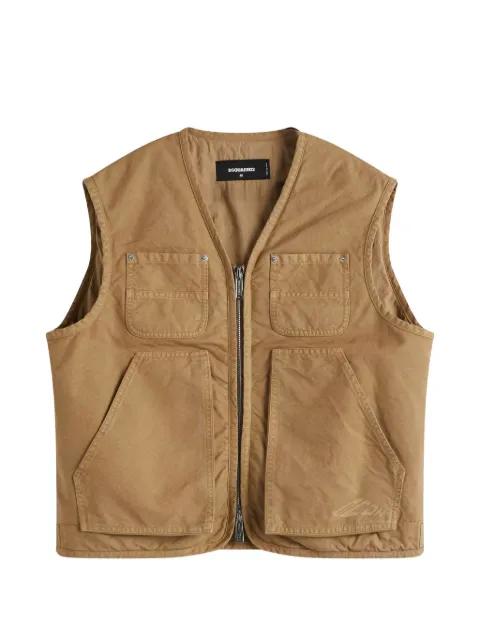 zip-up gilet by DSQUARED2