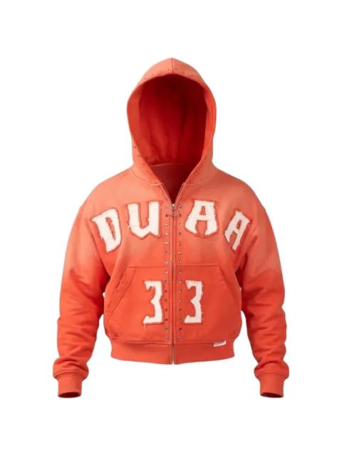 distressed crystal hoodie by DUAA