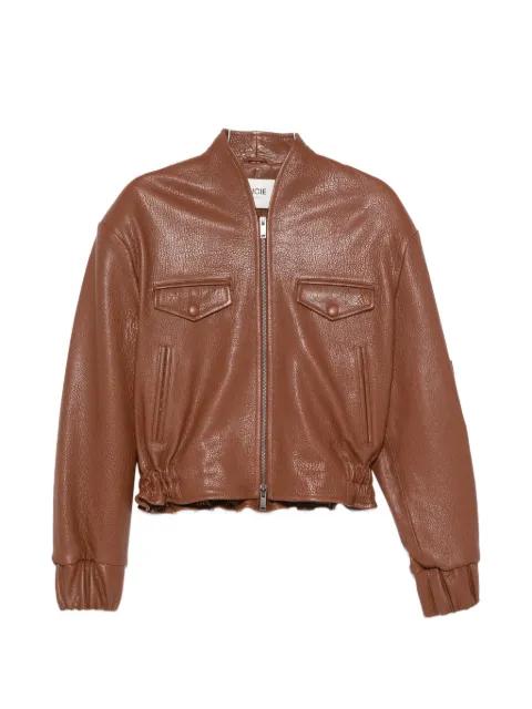 Frankie pebbled leather jacket by DUCIE