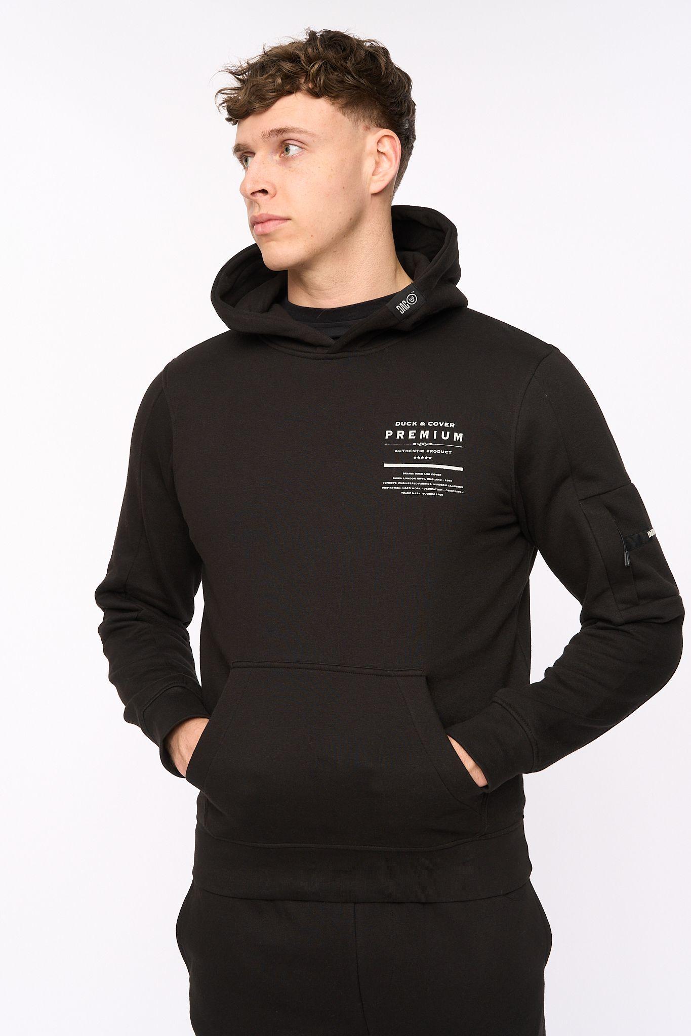 Men's Rayland Functional Hoodie with Mixed Media Print by DUCK&COVER