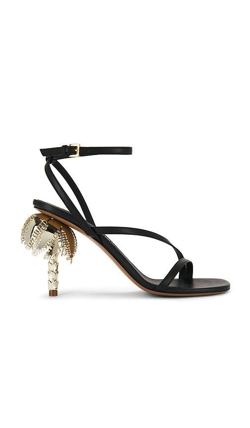 Duha Palmira Sandal in Black,Metallic Gold by DUHA