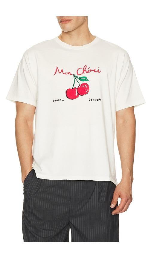Duke + Dexter Mon Cheri T-Shirt in White by DUKE + DEXTER