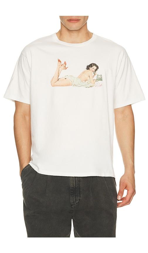 Duke + Dexter Pin Up T-Shirt in White by DUKE + DEXTER